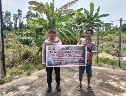 Polsek Matan Hilir Utara Patroli Cegah Kebakaran Hutan